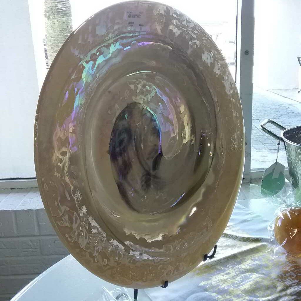 Large ceramic glaze plate Made in Italy