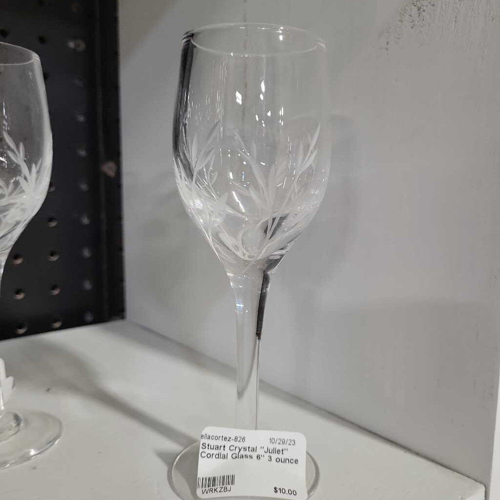 Stuart Crystal "Juliet" Cordial Glass 6" 3 ounce