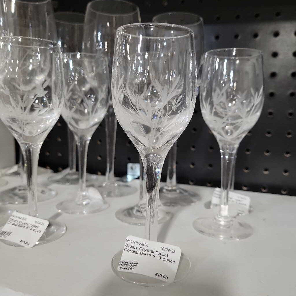 Stuart Crystal "Juliet" Cordial Glass 6" 3 ounce