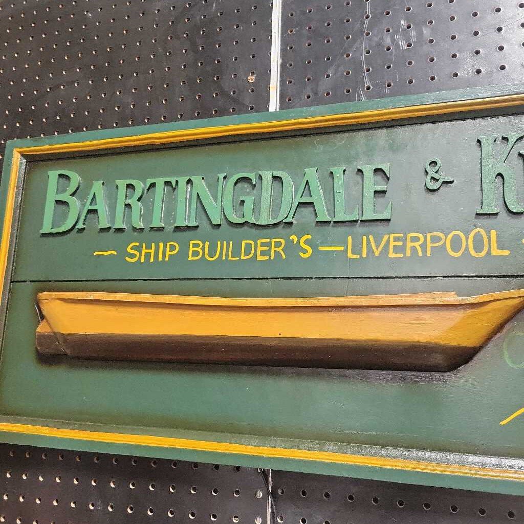 Shipbuilder's Sign Board w/Half Hull