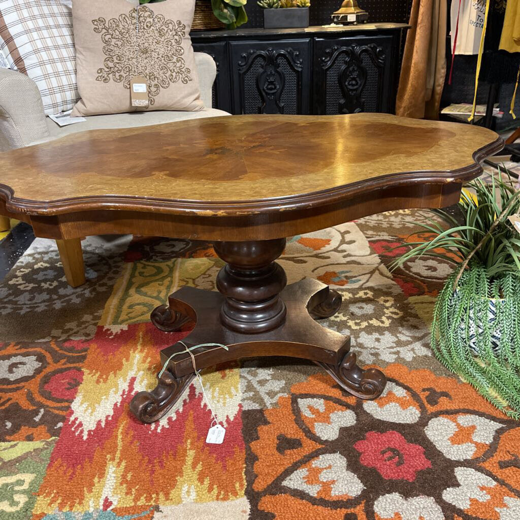 Coffee Table Marquetry Design Inlaid