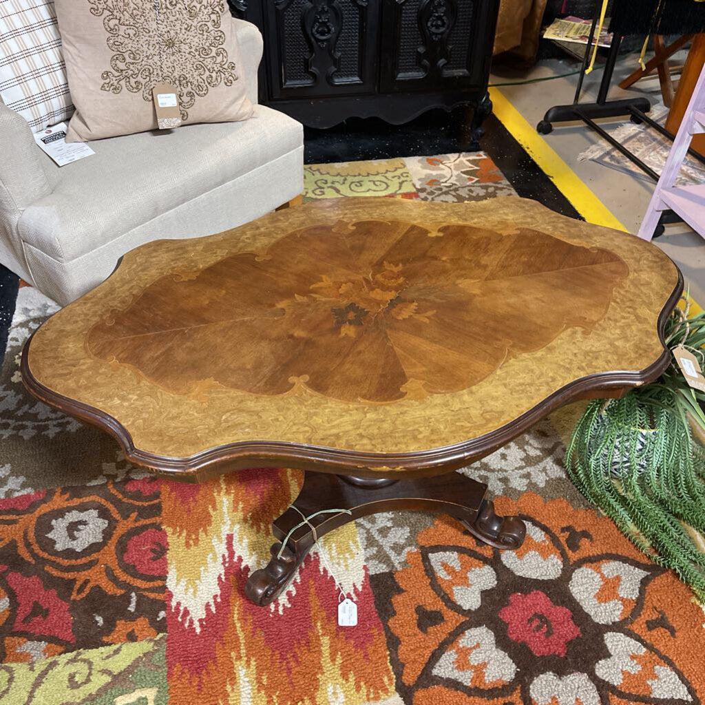Coffee Table Marquetry Design Inlaid