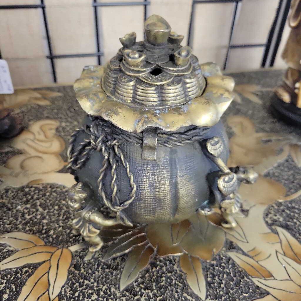 Antique Asian Brass Incense Burner