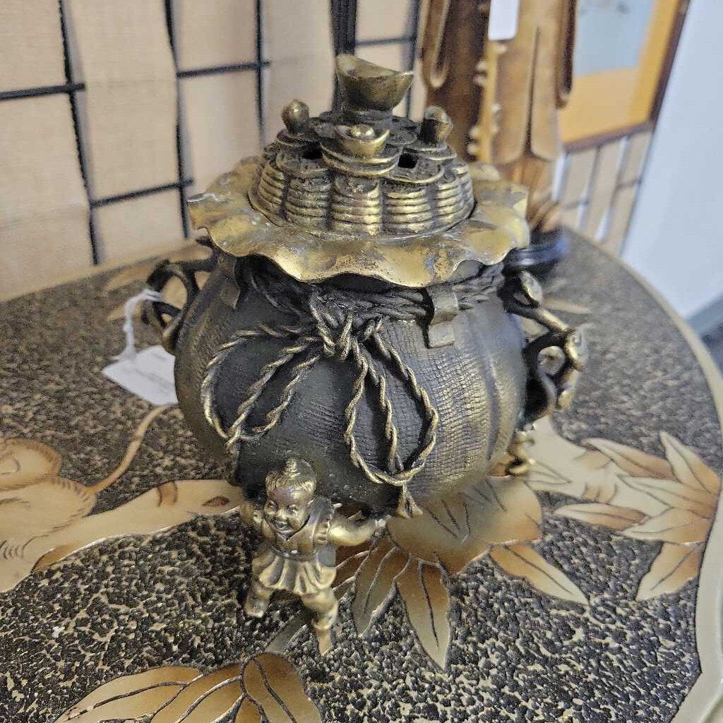 Antique Asian Brass Incense Burner