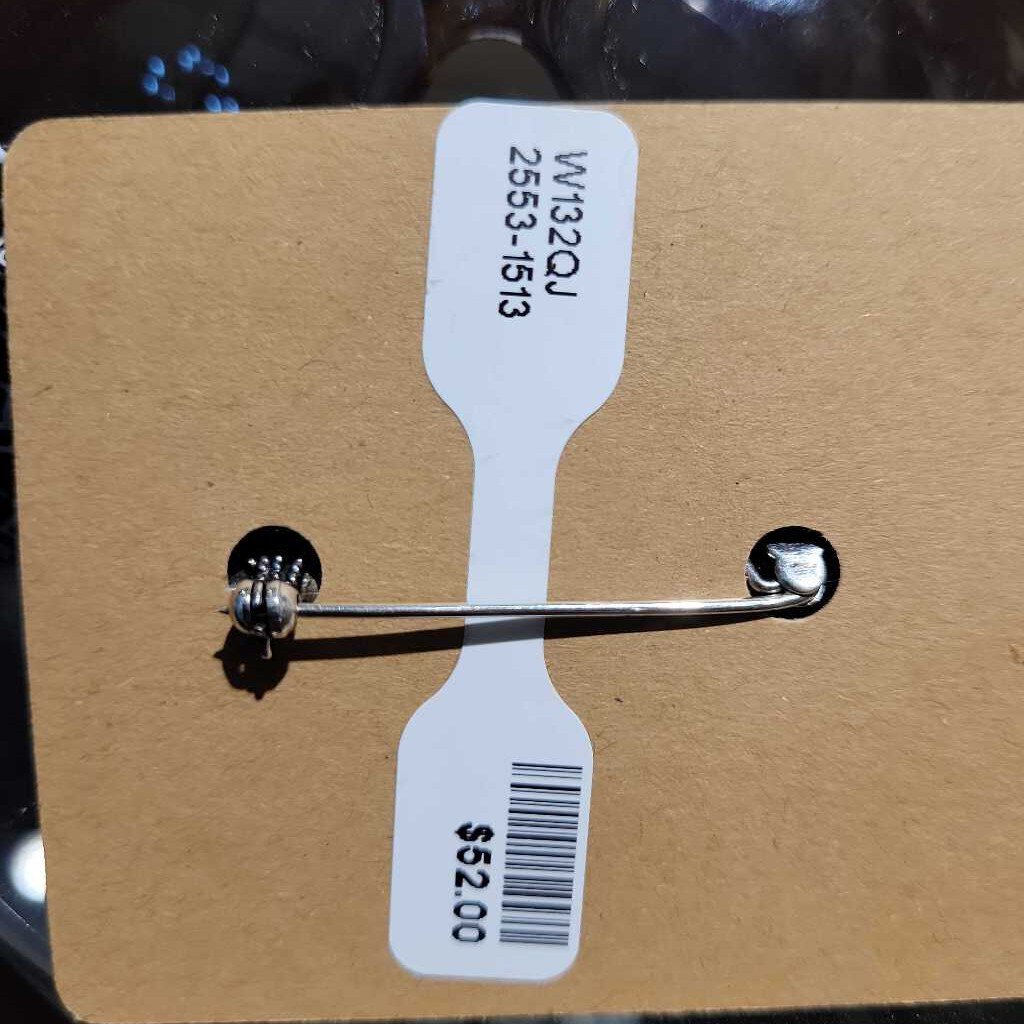 Sterling lapel heart vase pendant