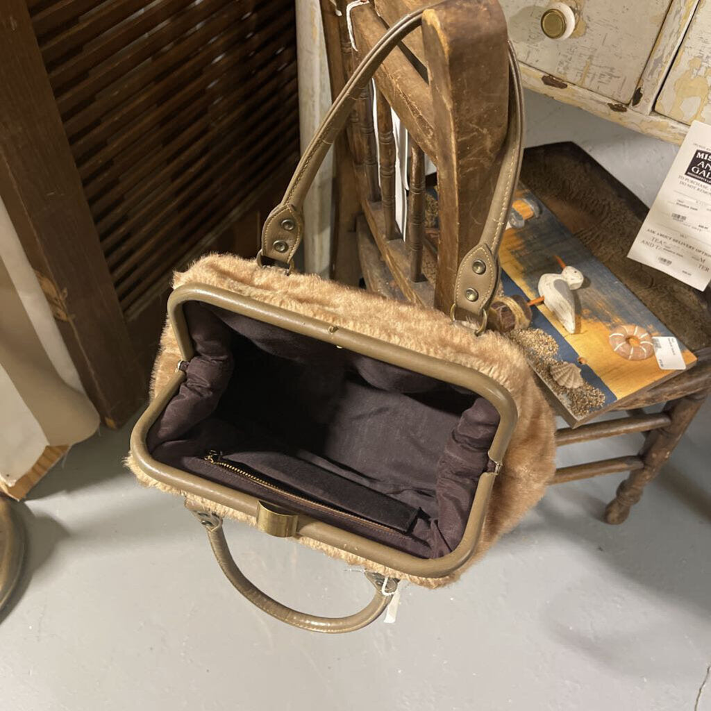 Vintage furry tote