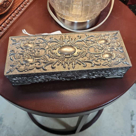 VTG Silverplated Ornate Jewlery Box