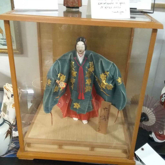 Japanese Hakata Doll Noh Theatre Blue Kimono