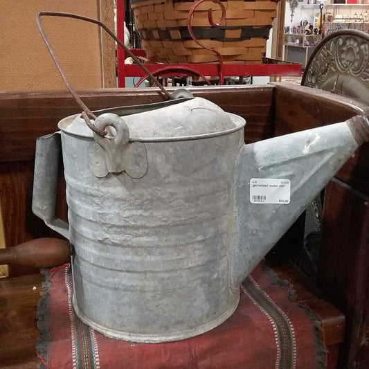 galvanized water can