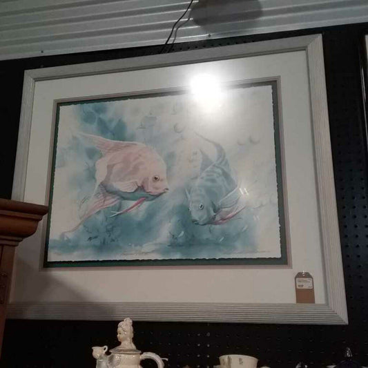 Framed Richard Williams fish picture