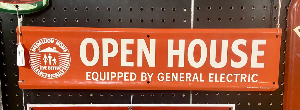 GENERAL ELECTRIC OPEN HOUSE SIGN