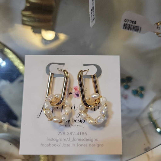 Princess pearl earrings.