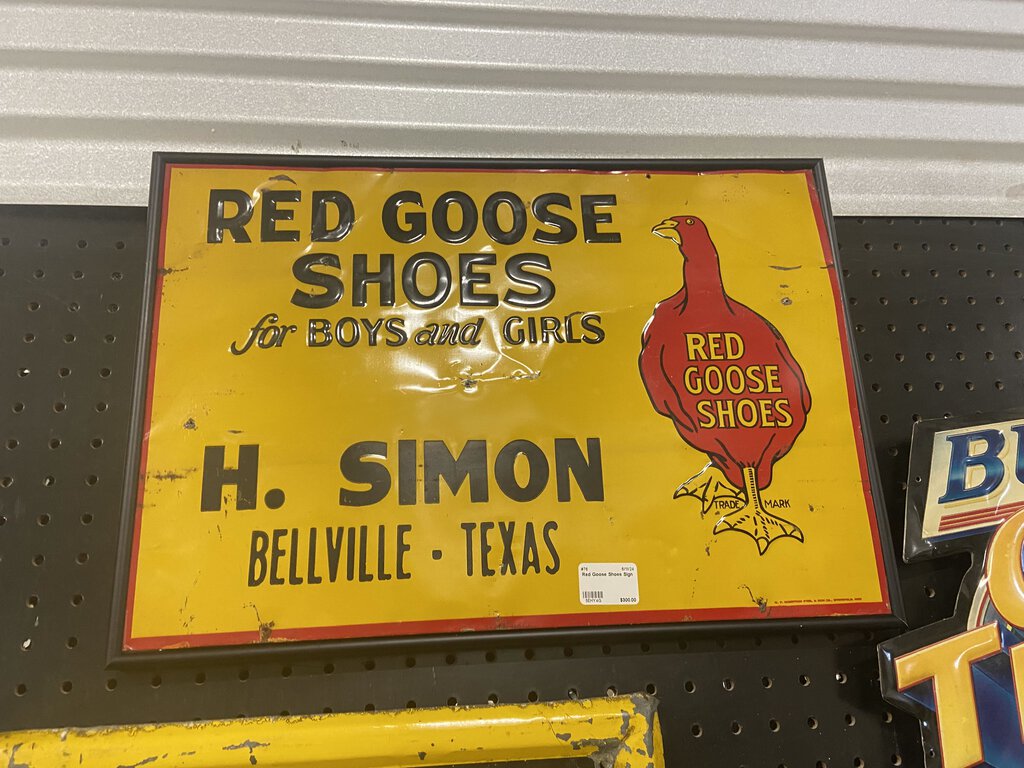 Red Goose Shoes Sign