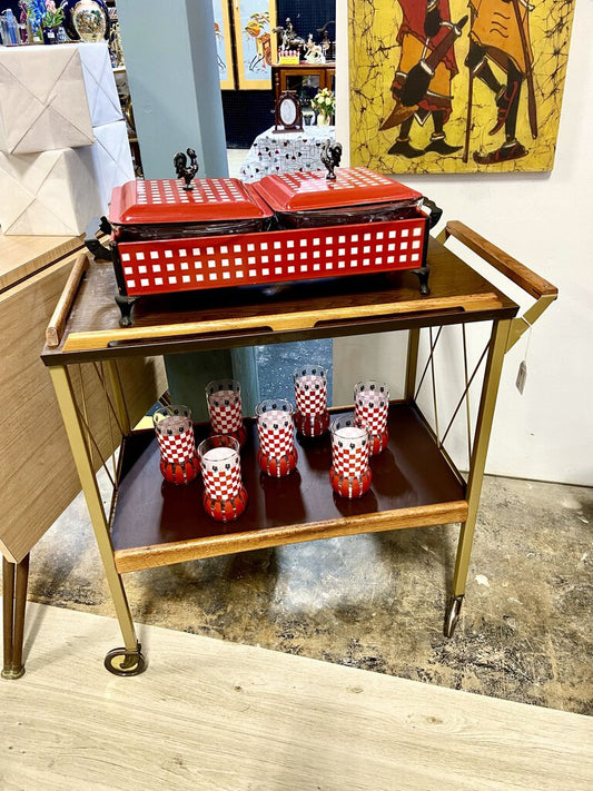 MCM Bar Cart, Lu Van Inc. Mid Century Bar Cart