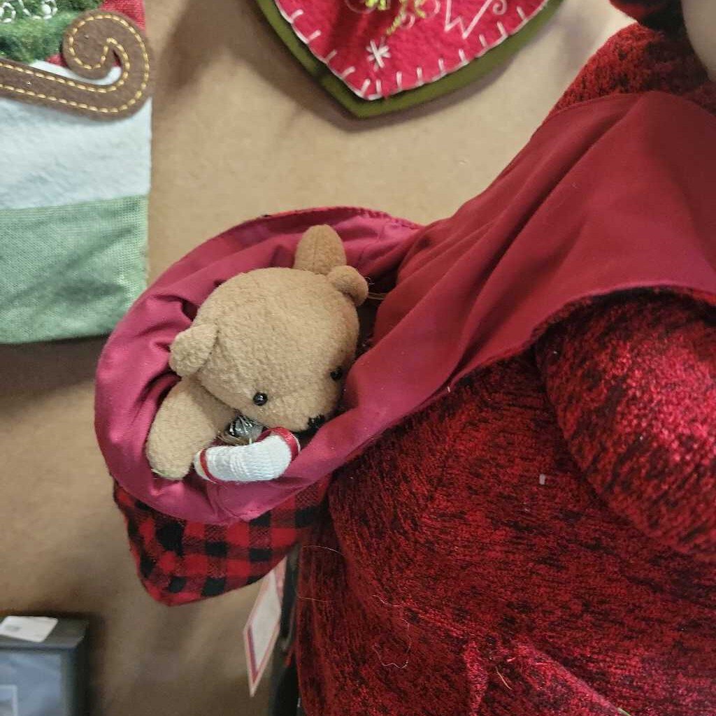 StuffedPlush Santa with sack of Toys