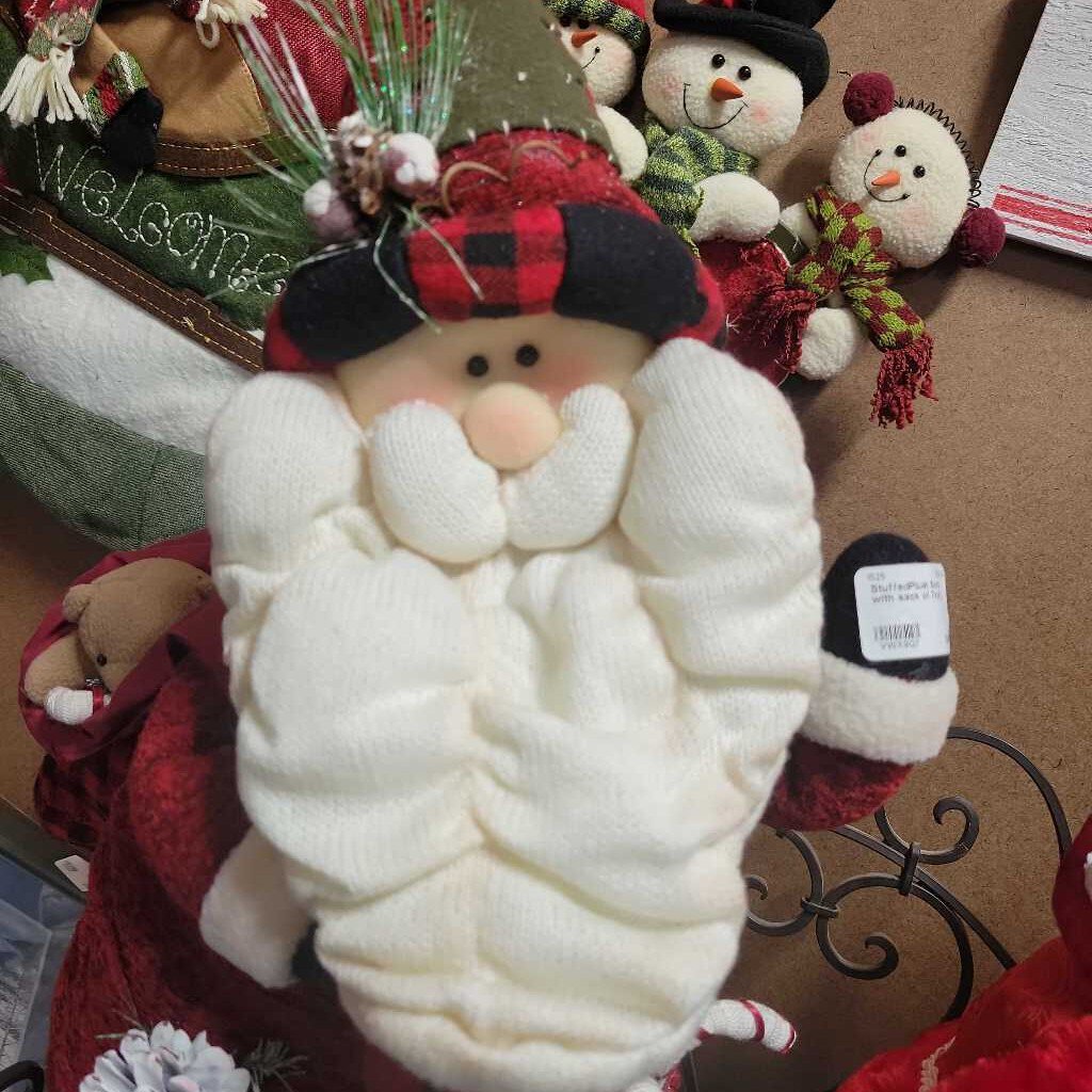 StuffedPlush Santa with sack of Toys