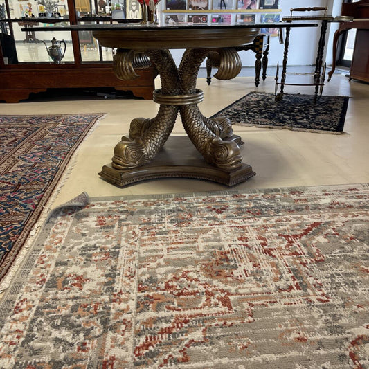 Dolphin/Koi Table with Square Glass Top