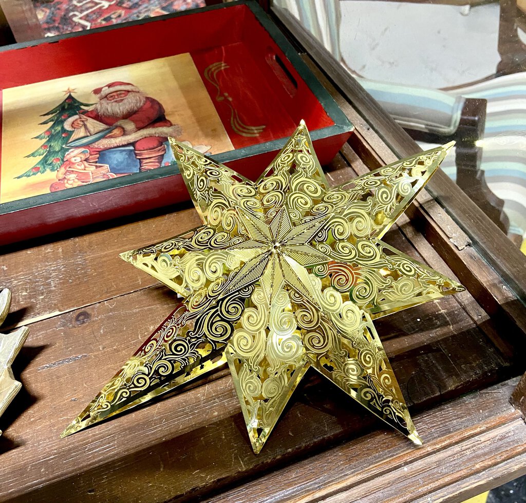 large gold filigree star