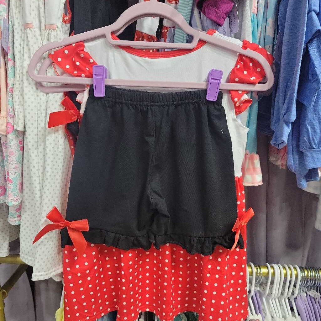 Minnie Mouse Embroidery Ruffle Outfit