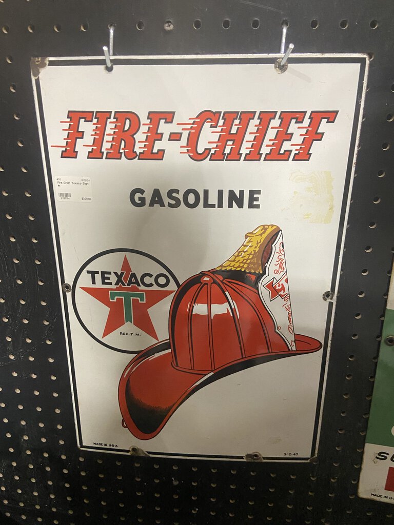 Fire Chief Texaco Sign er