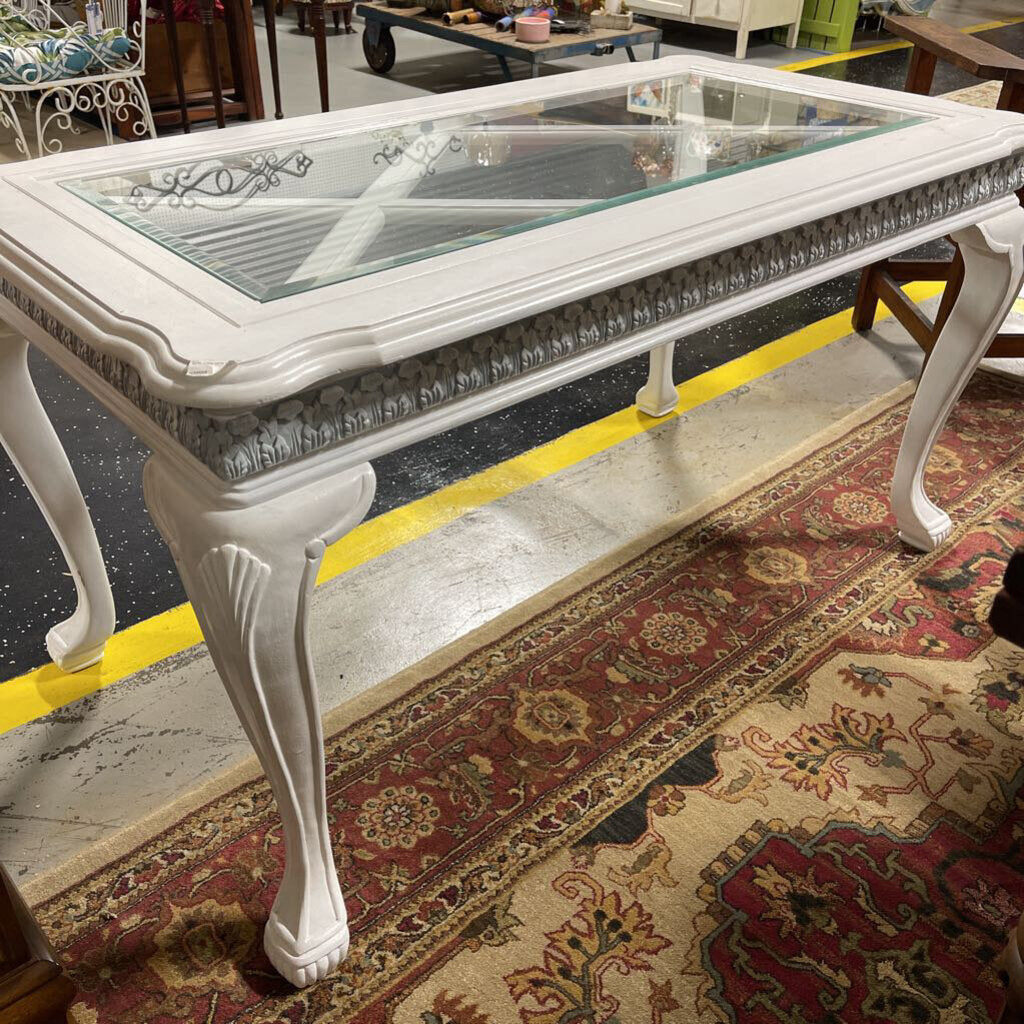 #214 white sofa table