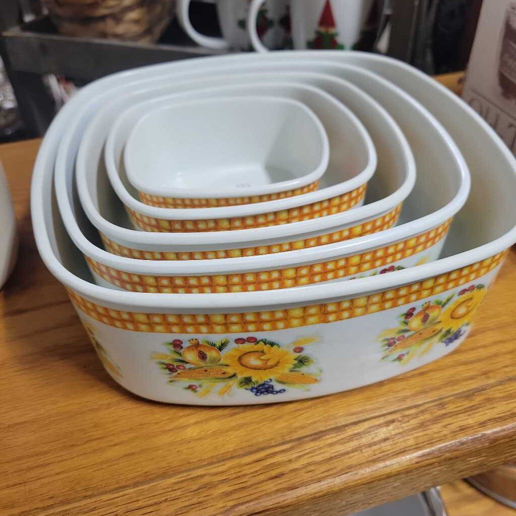 Melamine ware set of 5 bowls