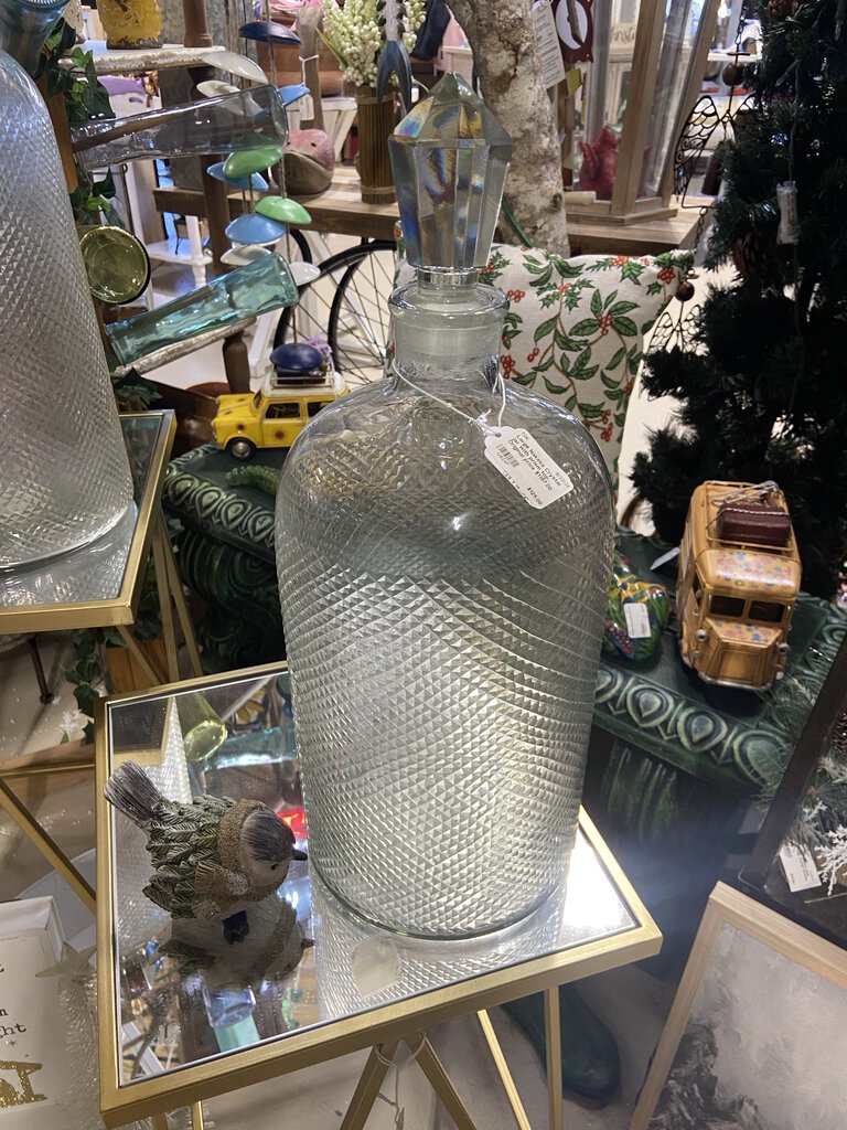 Large Nakasa Crystal jar with prism top.... Original price $1197.00. Now $125.00