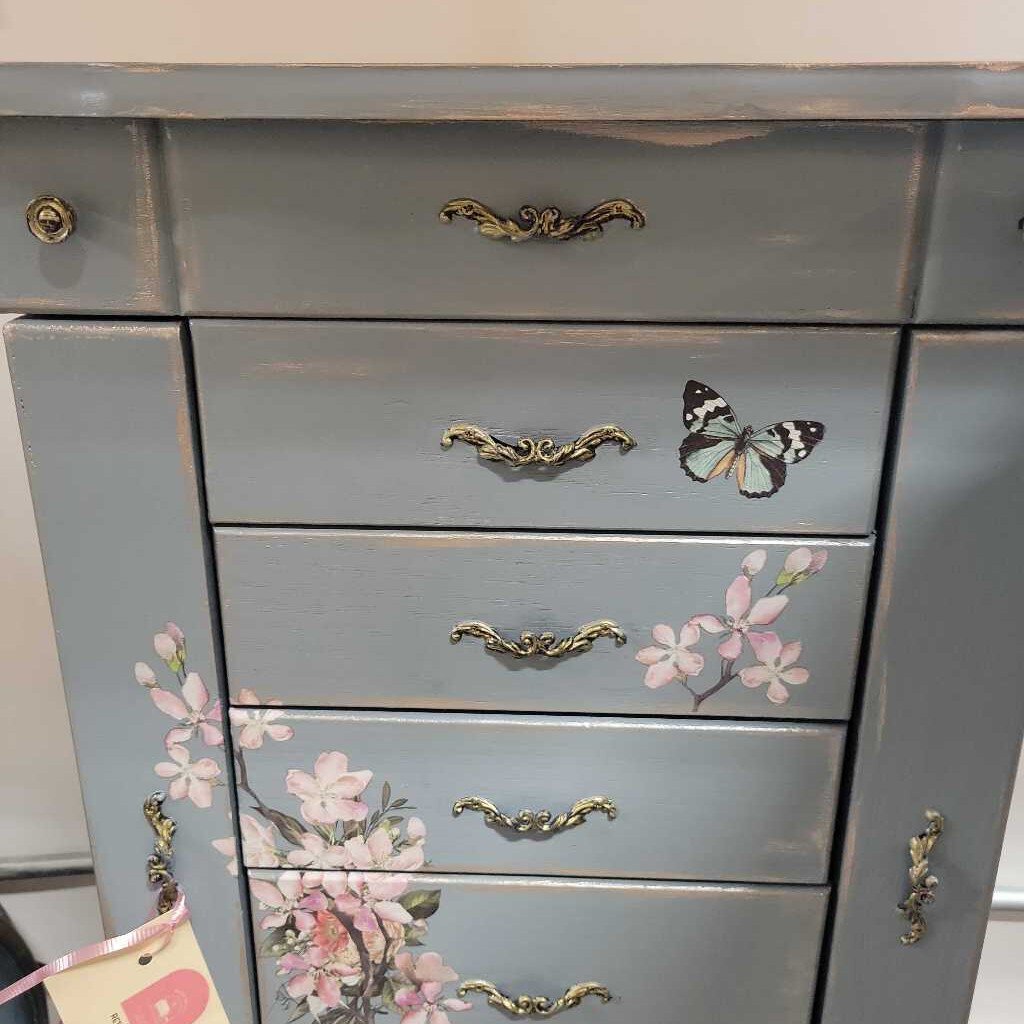 Tall Blue Jewelry Box