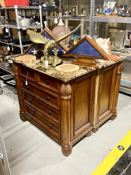 5 drawer cherry chest with stone top (No discount)