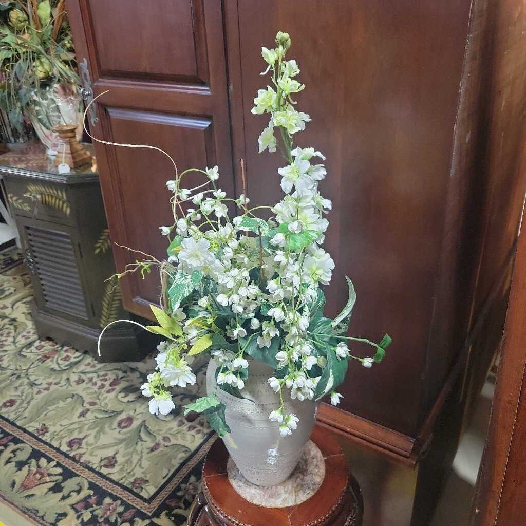 White Vase with Flowers
