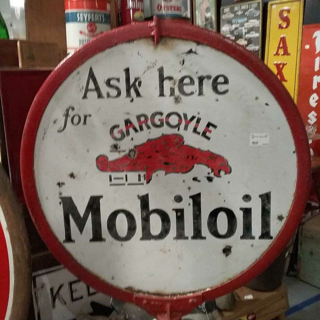 Mobil Oil Lolipop Sign fla