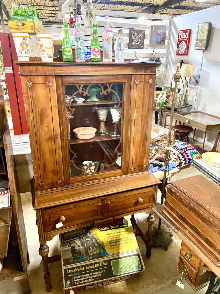 Wooden Cabinet with Glass door and drawer