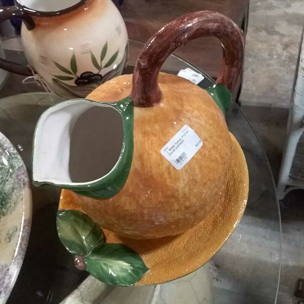 J 1950s Italian Pitcher (hand painted)