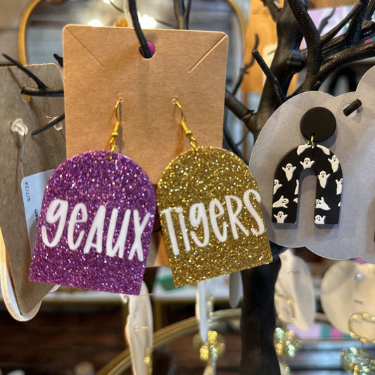 GEAUX TIGERS earrings