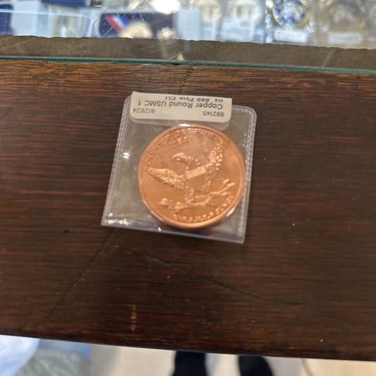 Copper Round USMC 1 oz .999 Fine CU