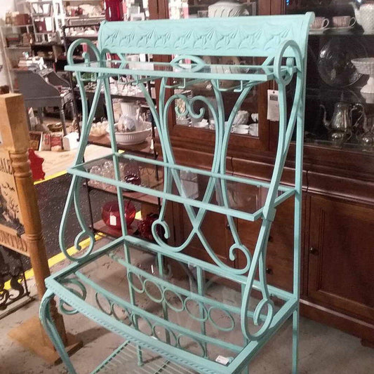 #214 Handpainted Bakers rack