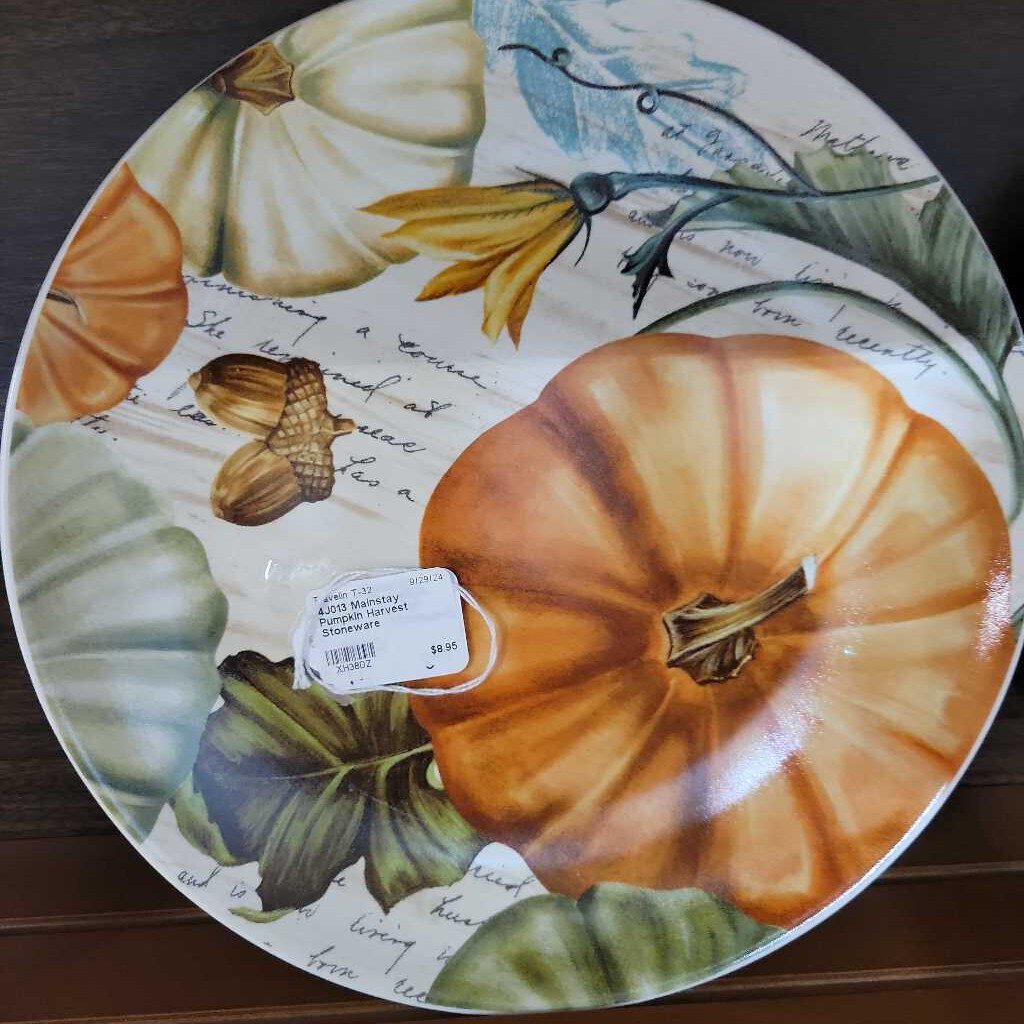 4J013 Mainstay Pumpkin Harvest Stoneware