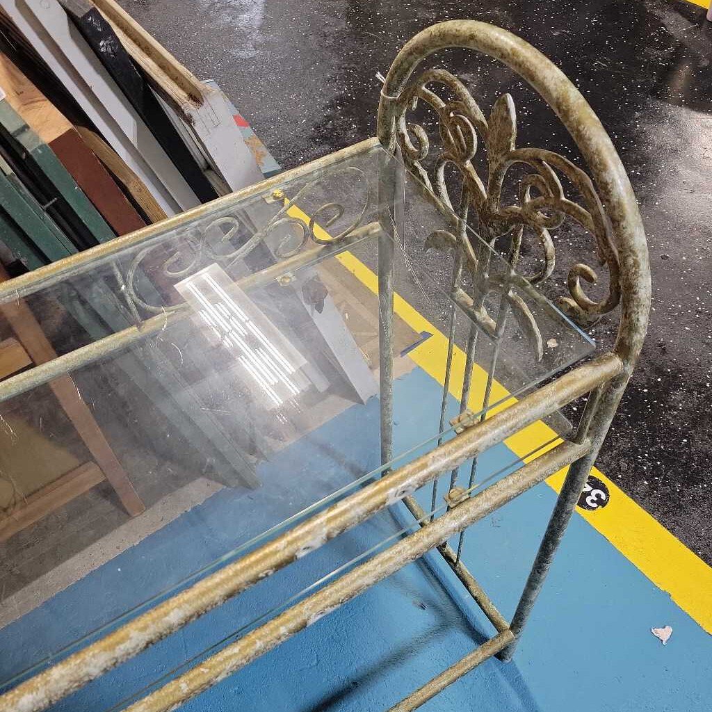 Console table w/ glass shelf