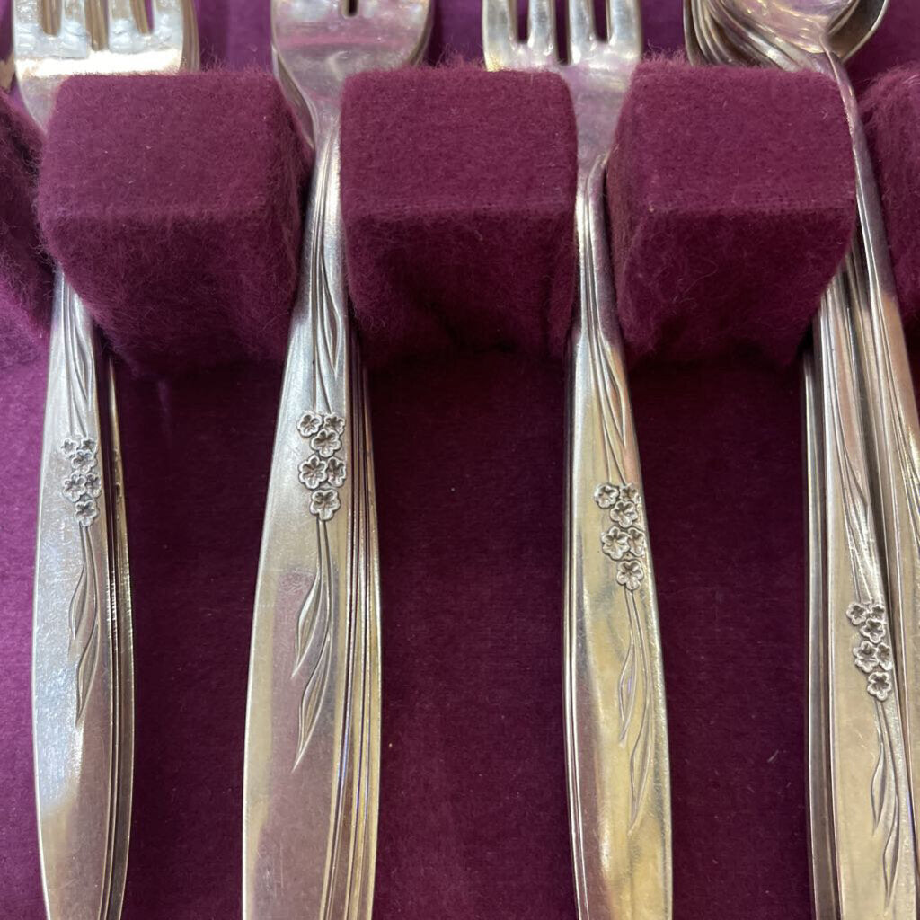 Silverplate Flatware + Chest838
