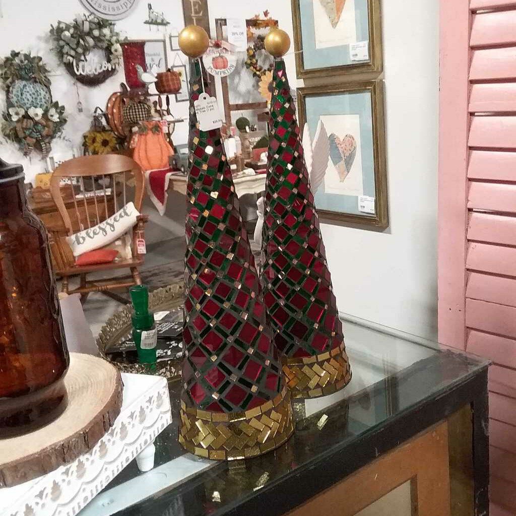 Vintage Mosaic Cone Christmas Tree (1 pc)