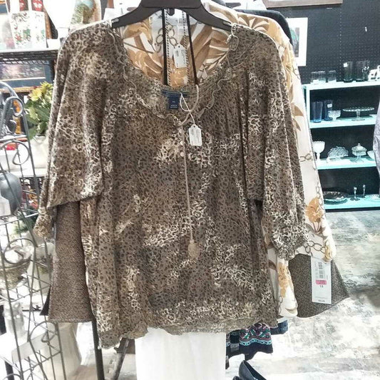 4J052 Metro 22 2X Leopard Shirt