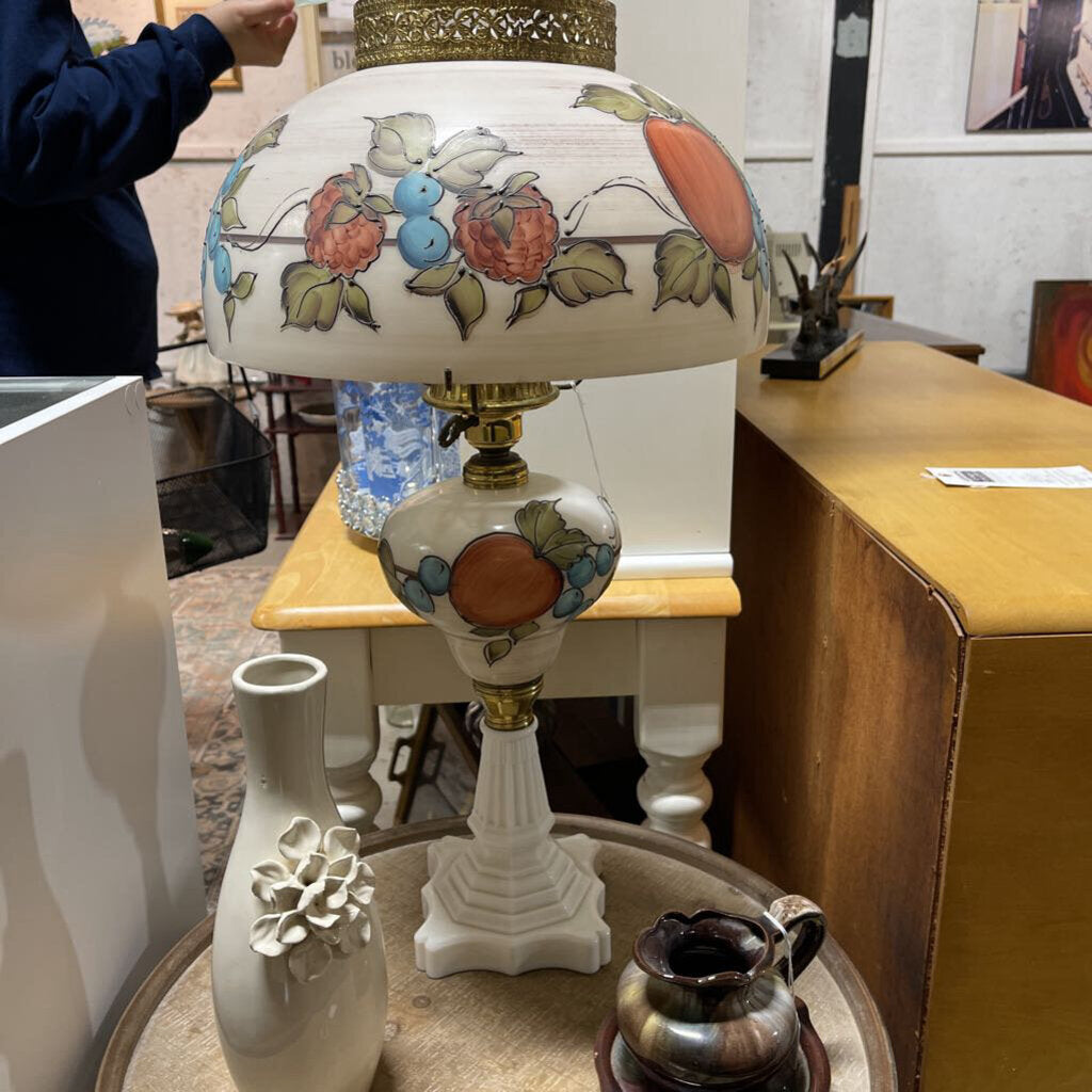 Hurricane Lamp with Marble Base