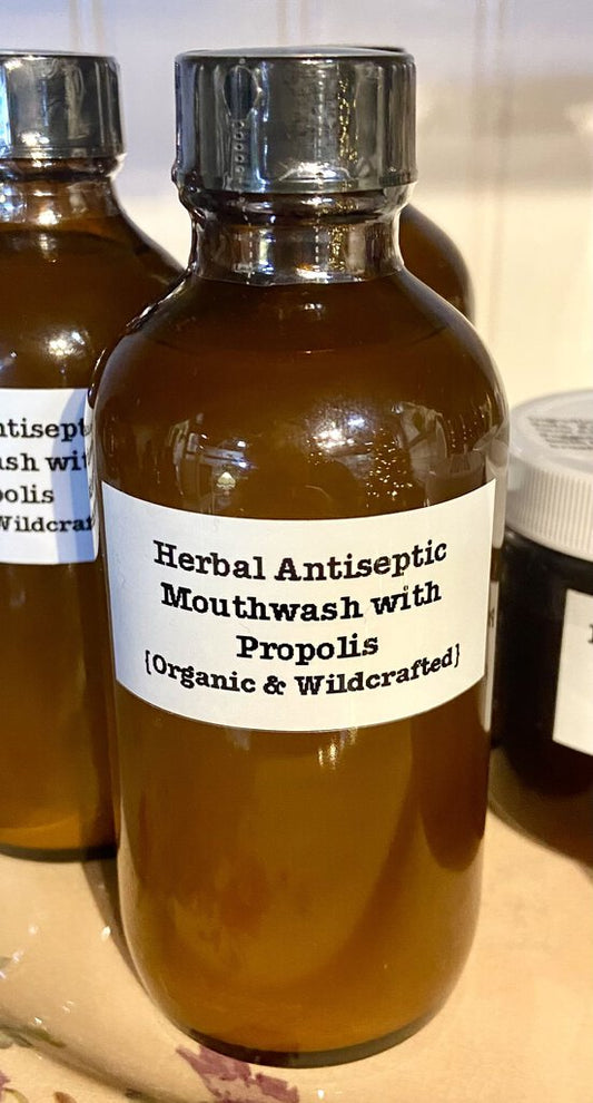 Herbal Antiseptic Mouthwash with Propolis / Wildcrafted & Organic