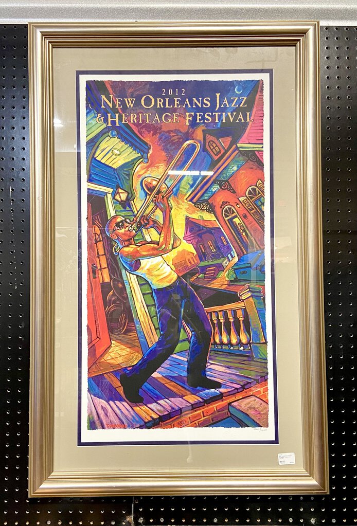 N.O. Jazzfest Poster, Framed, Trombone Shorty