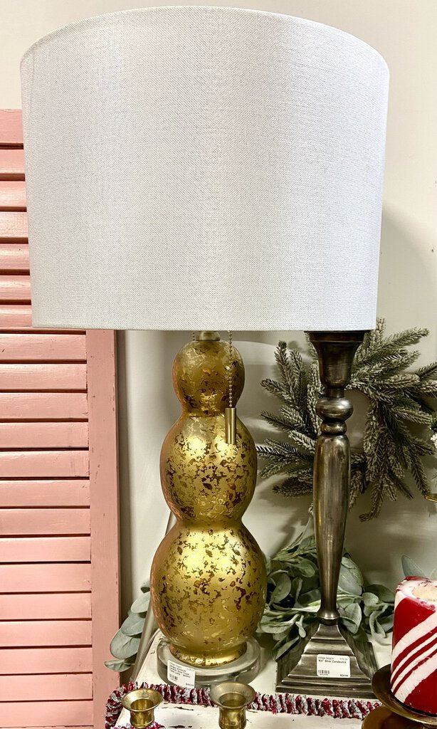 (Single) ZUHAUS Ceramic Gold Triple Table Lamp - Works Great!