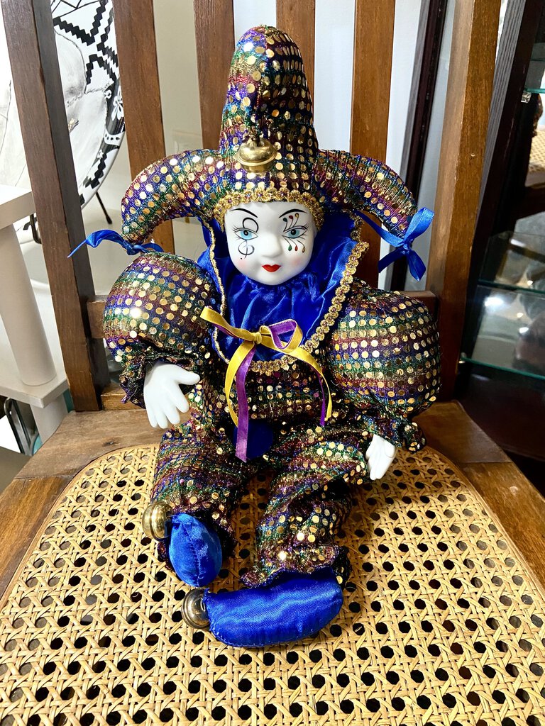 Jester Multi-Color Sequin Doll