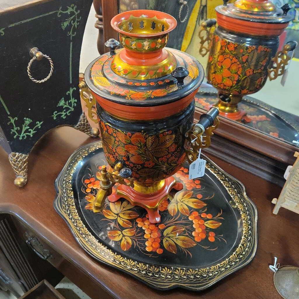 Russian Electric Samovar with Tray