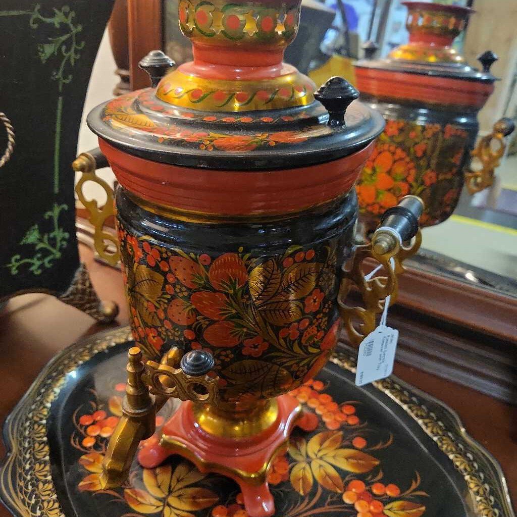 Russian Electric Samovar with Tray