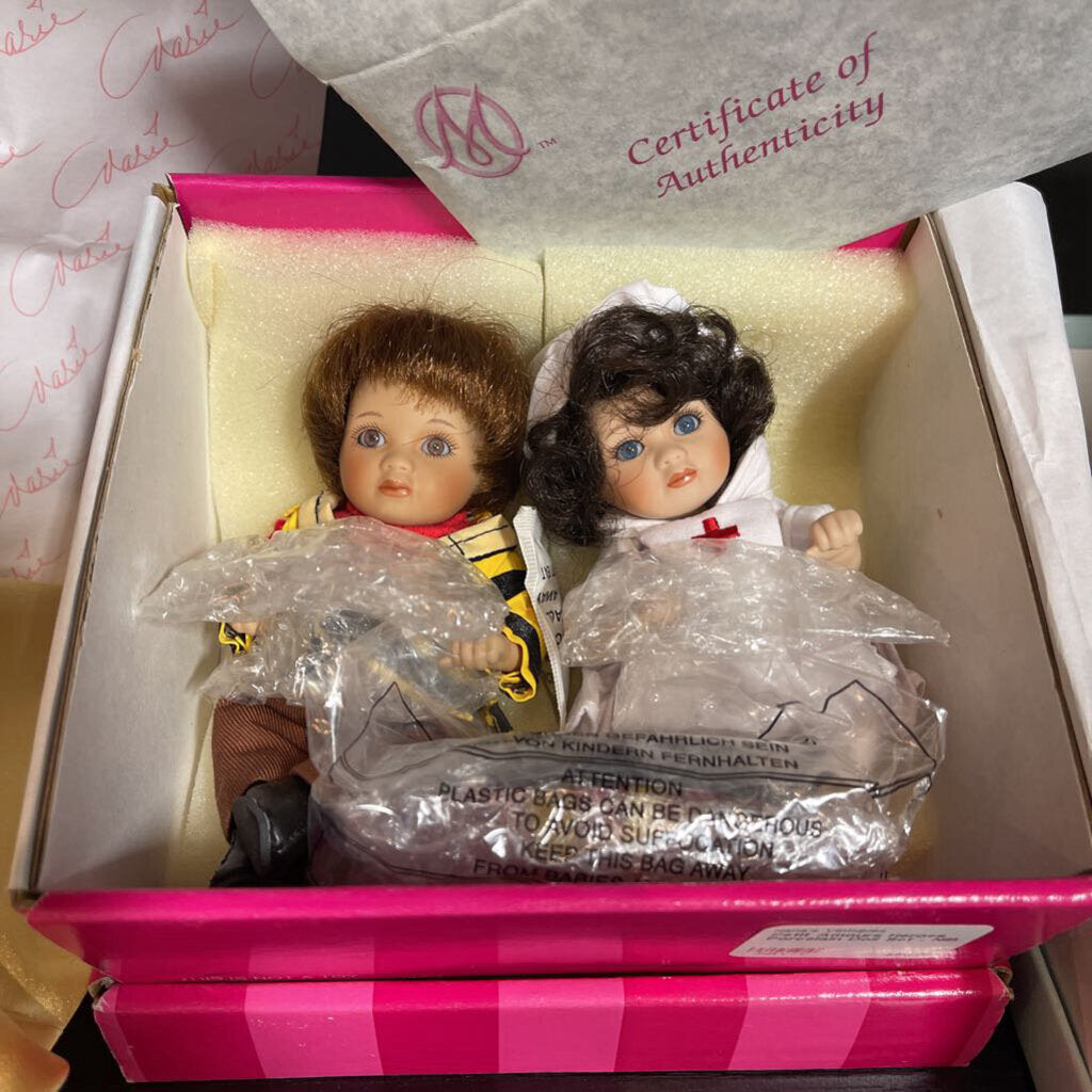 Petit Amours Heroes Porcelain Doll Set - NIB