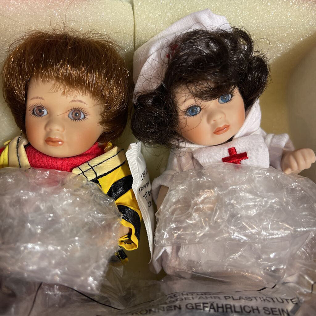 Petit Amours Heroes Porcelain Doll Set - NIB